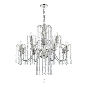 DAN1238 12 Light Multi Arm Light Polished Nickel