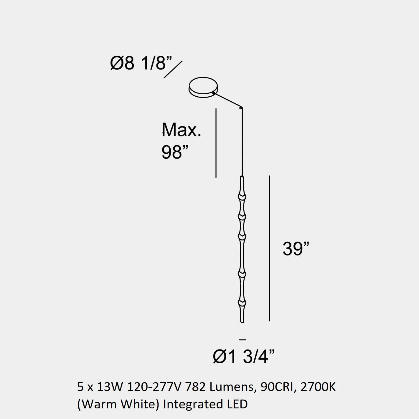 Dew Vertical Pendant Light