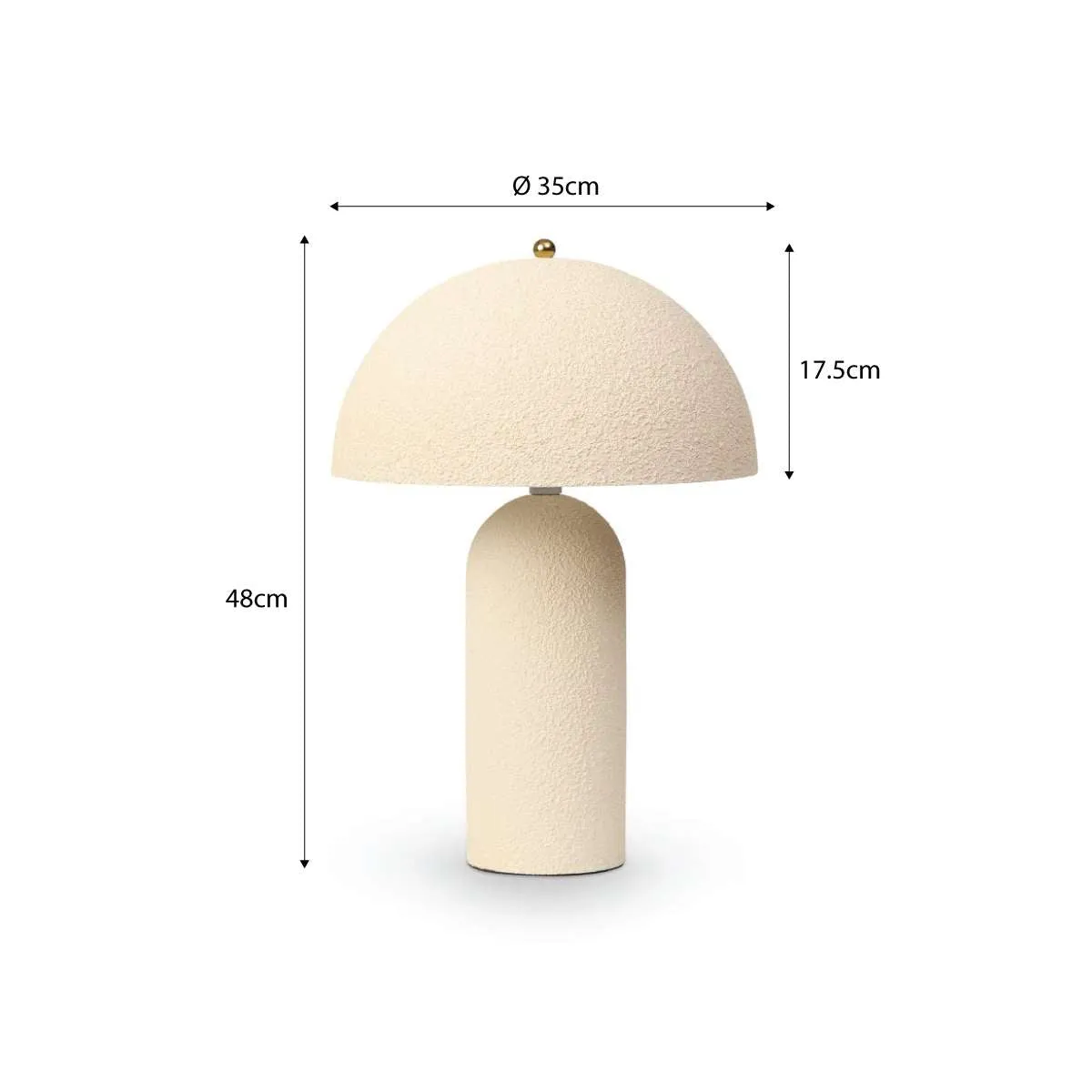 Dome Pebble Table Lamp Mocka