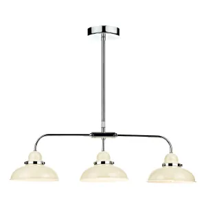 DYN0333 3 Light Bar Pendant Cream