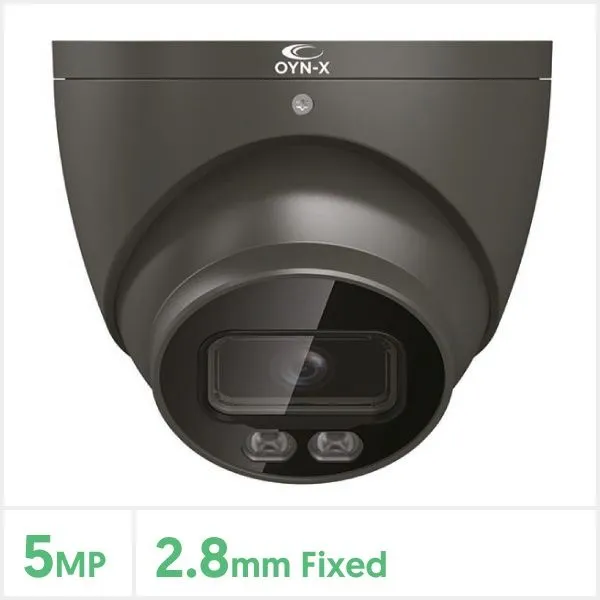 Eagle 5MP Fixed Lens Starlight HDCVI Full Colour Turret Camera (Grey) - DVR