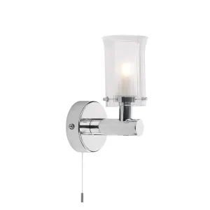 ELB0750 Bathroom Single Wall Light Polished Chrome