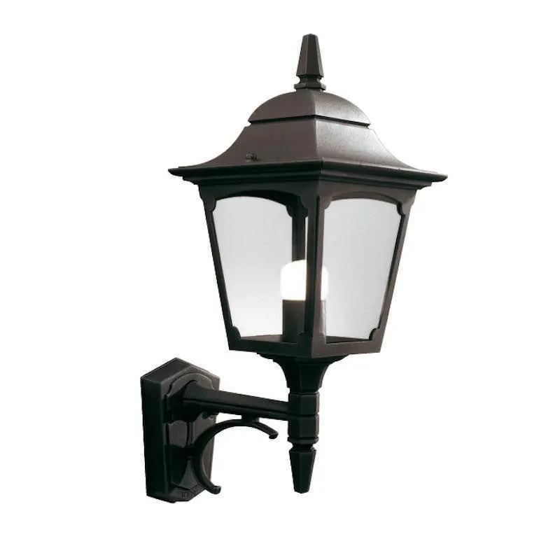 Elstead Chapel Black Outdoor Uplighter Wall Light