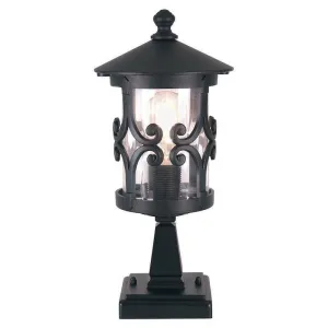 Elstead Hereford Black Outdoor Pedestal Lantern