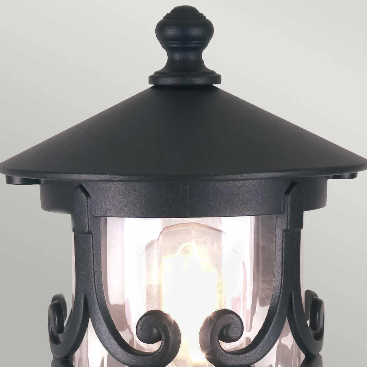 Elstead Hereford Black Outdoor Pedestal Lantern