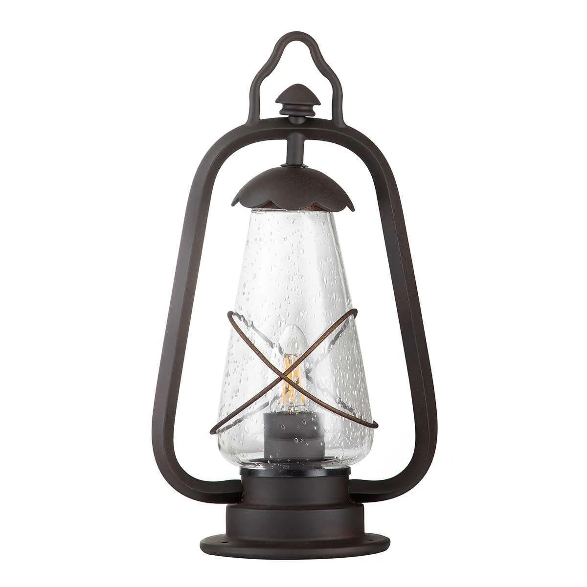 Elstead Miners Old Bronze Outdoor Pedestal Lantern