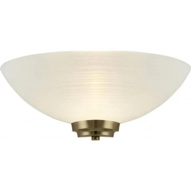 Endon WELLES-1WBAB Welles Antique Brass Wall Light