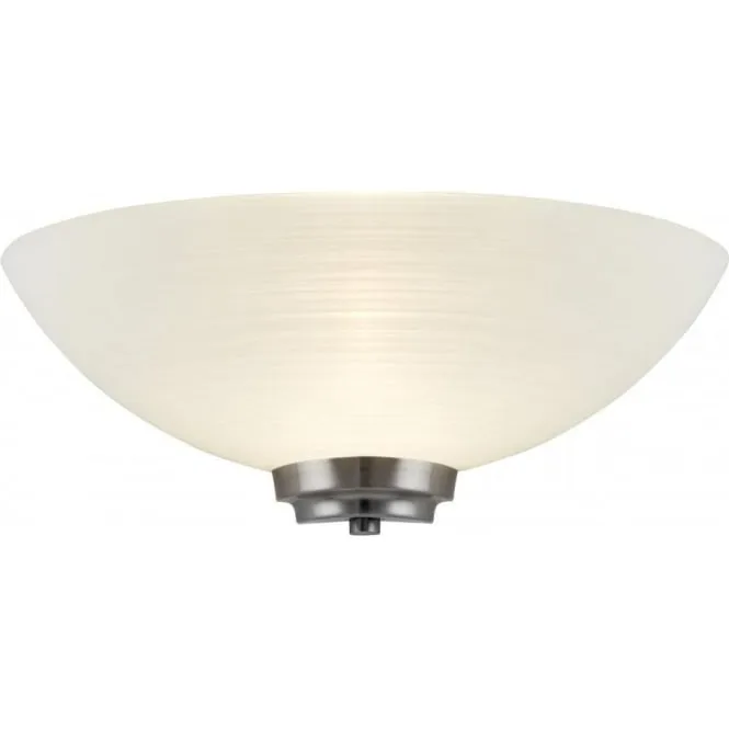 Endon WELLES-1WBSC Welles Satin Nickel Wall Light
