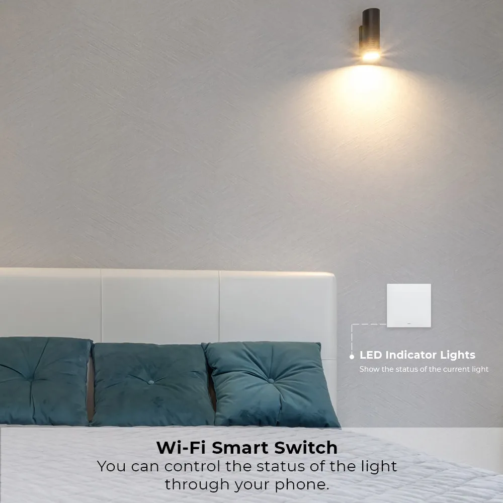 Ener J 1 Gang Smart Push Button Mechanical Light Switch, No Neutral Needed, APP & Voice Control
