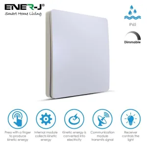 Ener-J 1Gang *PRO RANGE* Kinetic Dimmable Switch - White (WS1024)