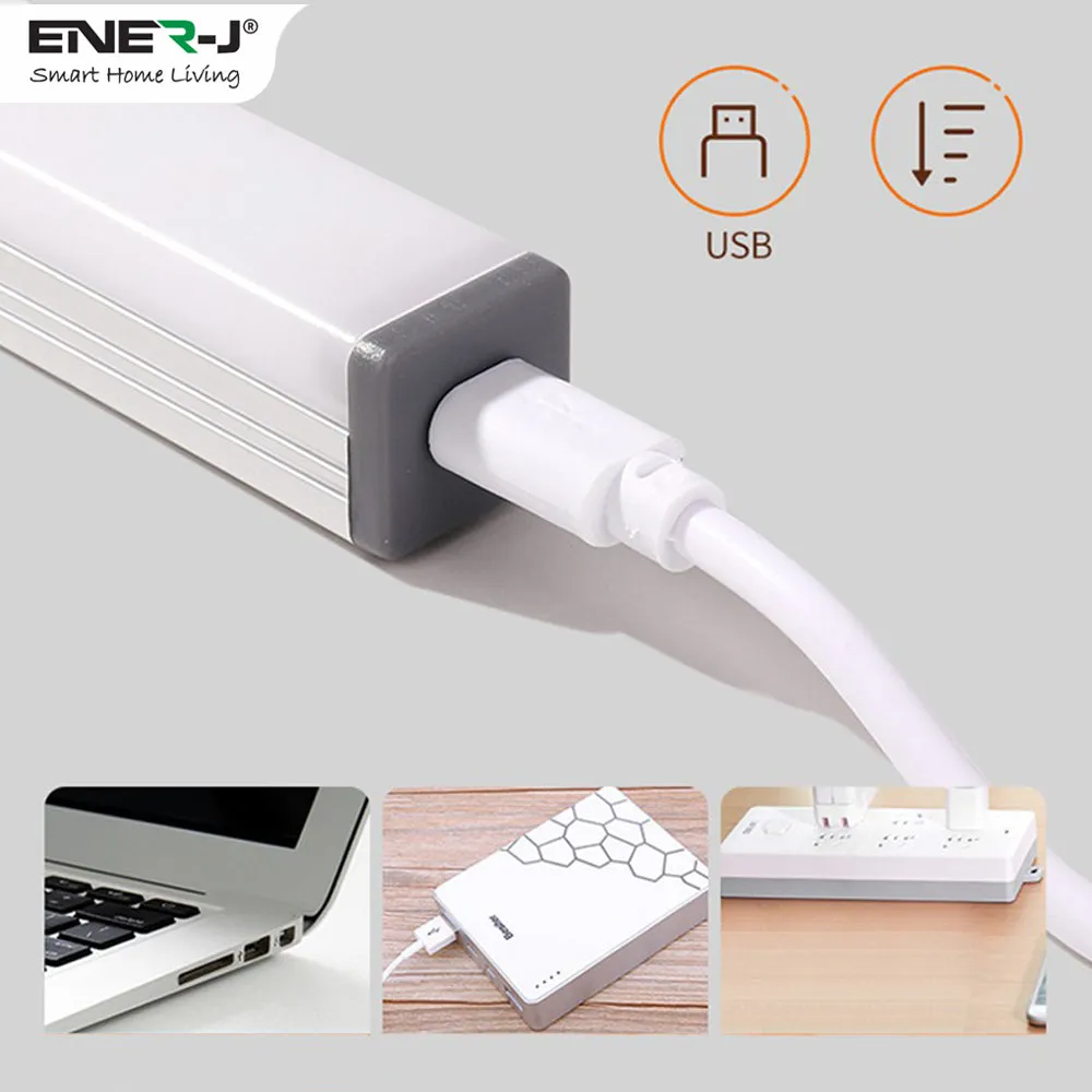 Ener J Rechargeable Sensor Cabinet Lights, Infrared   Light Sensor, 2W, 10 LEDs, (Pack of 2)