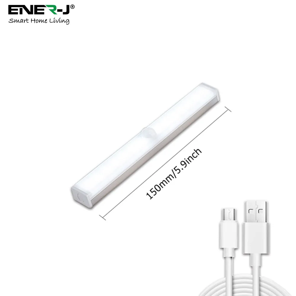 Ener J Rechargeable Sensor Cabinet Lights, Infrared   Light Sensor, 2W, 10 LEDs, (Pack of 2)