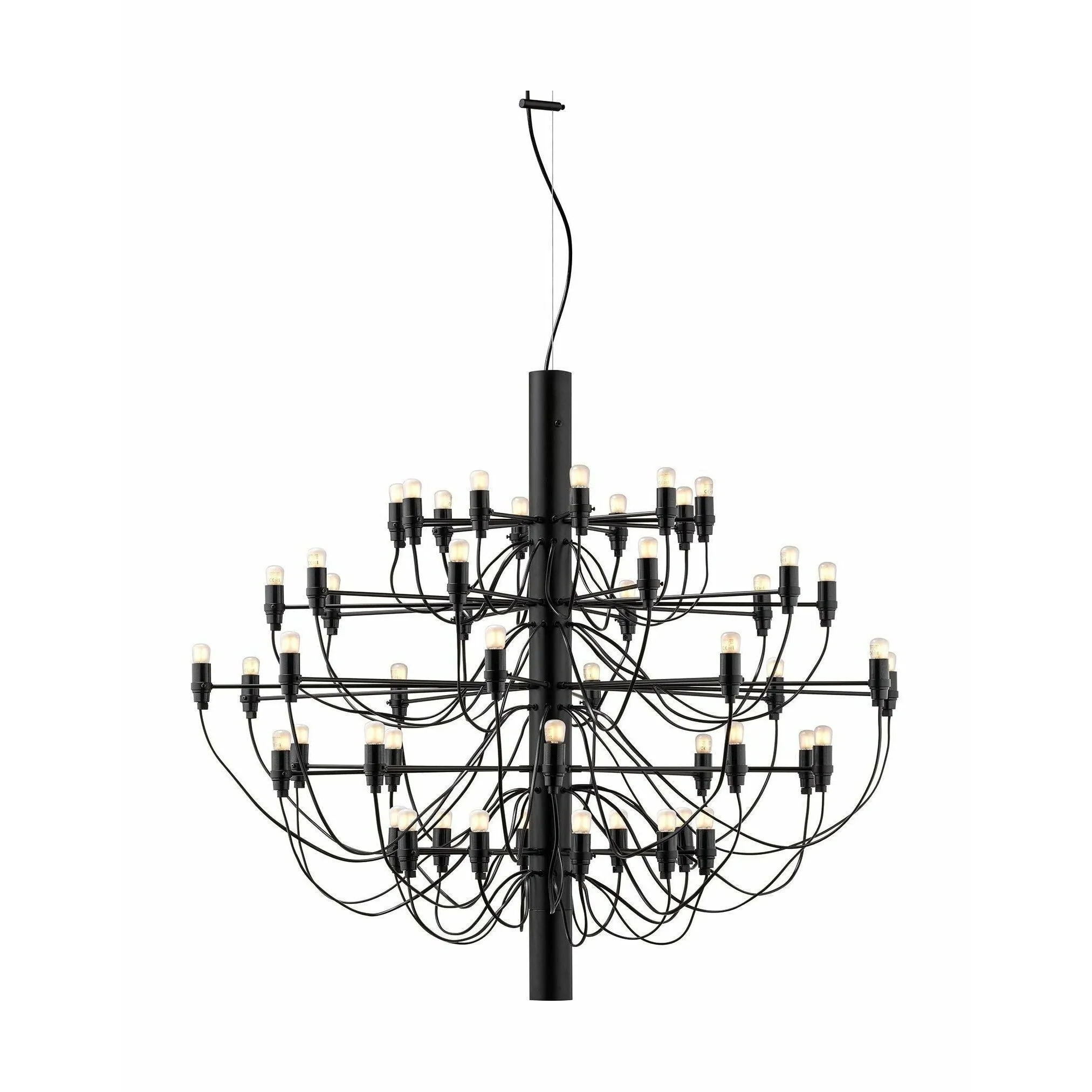 Flos 2097/50 Clear Chandelier, Black Matt