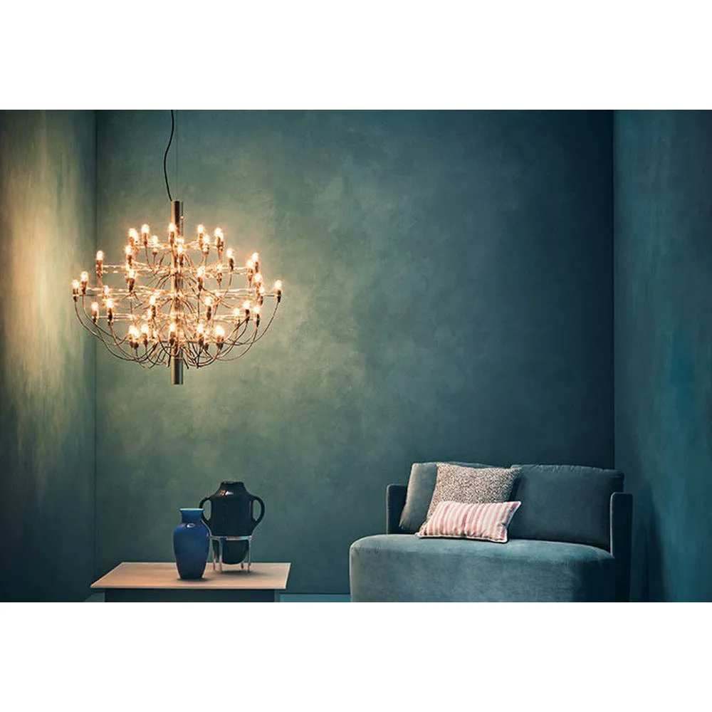 Flos 2097/50 Clear Chandelier, Black Matt