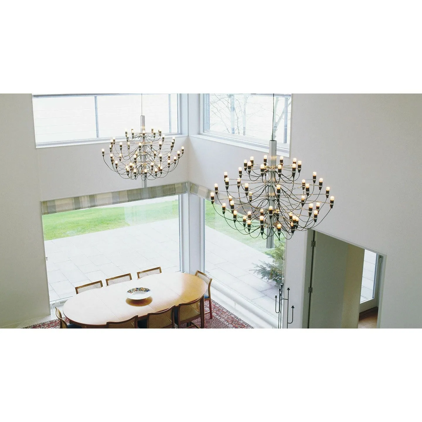 Flos 2097/50 Clear Chandelier, Black Matt