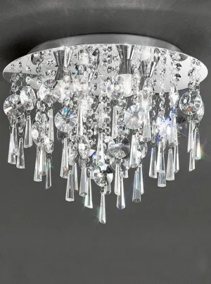 Franklite CF5719 400mm Flush Light IP44 Crystal