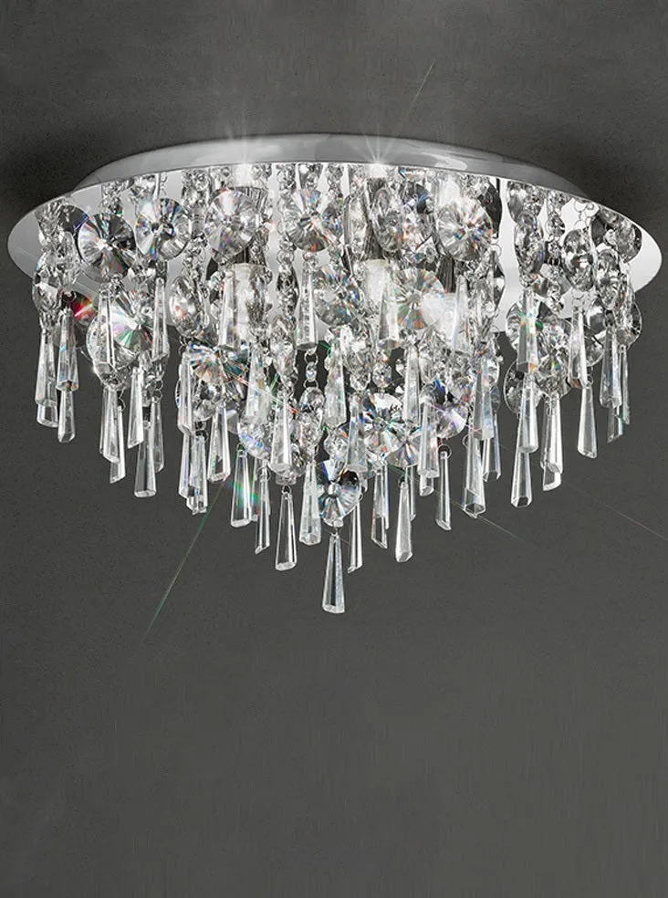 Franklite CF5720 500mm Flush Light IP44 Crystal