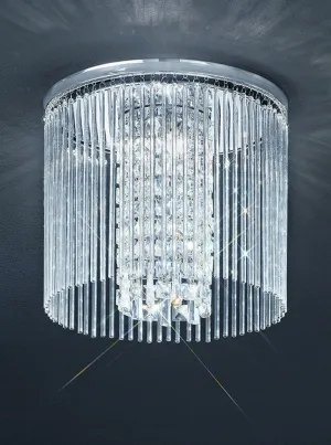 Franklite CF5727 350mm Flush Light IP44 Crystal