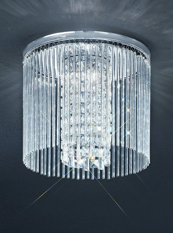 Franklite CF5727 350mm Flush Light IP44 Crystal