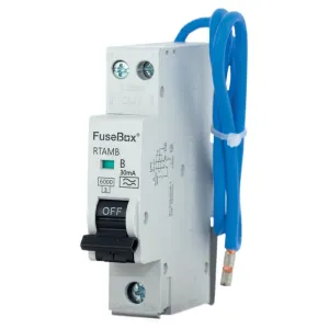 FuseBox RTAMB25 Mini 25A B-Curve RCBO 2 Pole 30mA 6kA Type A (PIMO10)