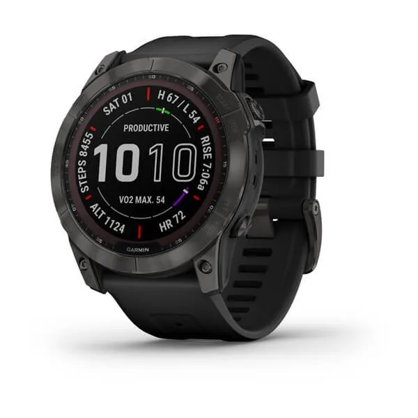 Garmin Fenix 7X Solar - Sapphire, Black & Carbon Gray