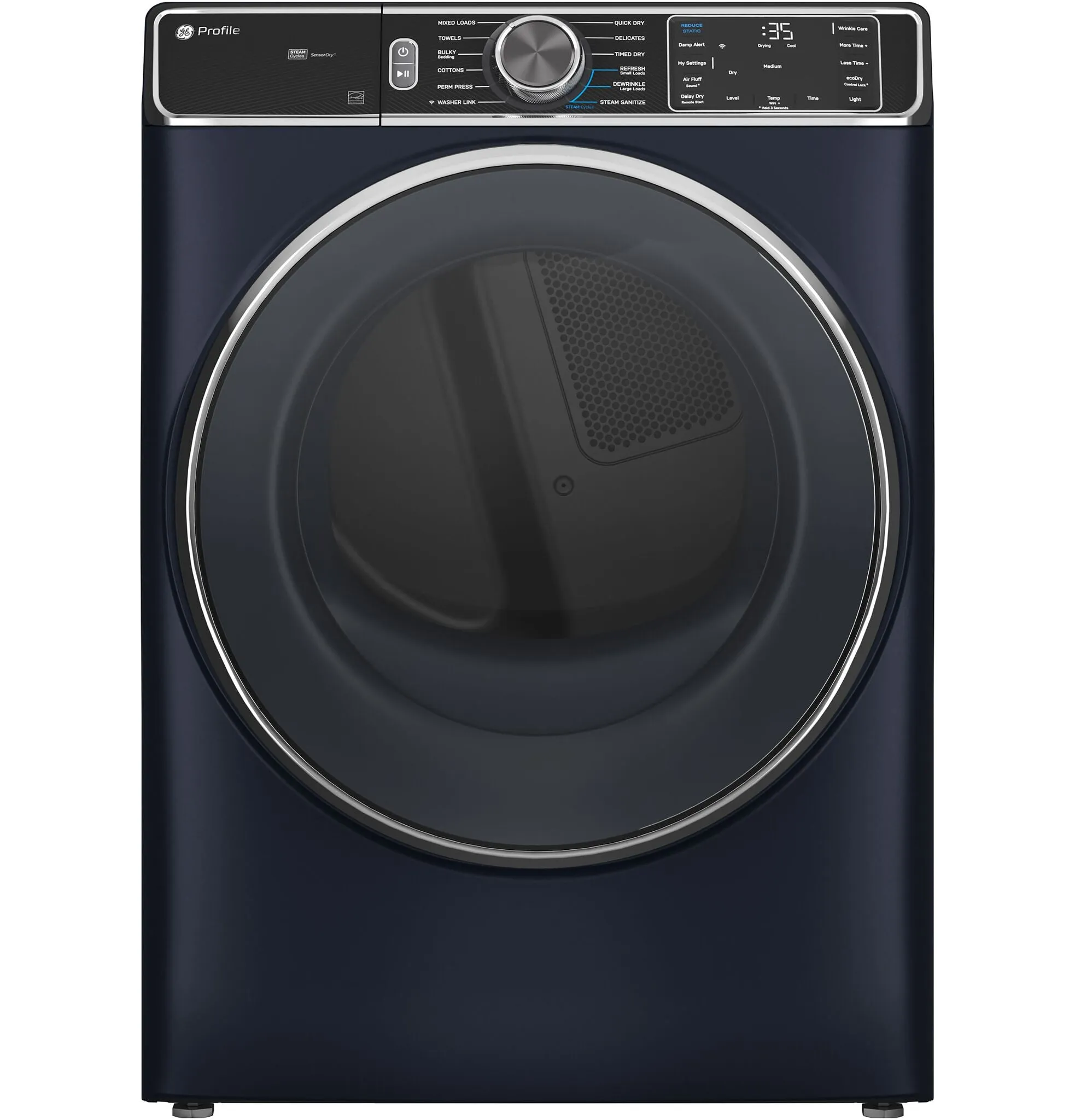 GE Profile™ Blue Sapphire Smart Steam Front Load Electric Dryer with Sanitize Cycle ( 7.8 cu. ft.) - PFD87ESPVRS