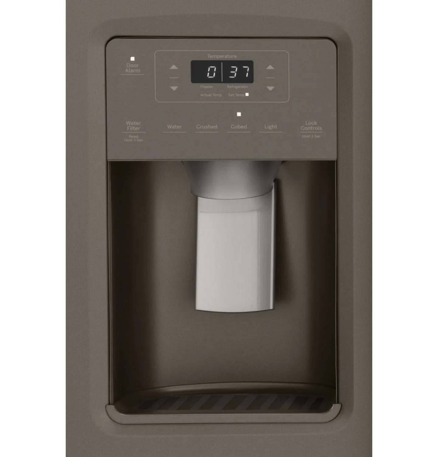 GE Slate Counter-Depth Side-by-Side Refrigerator (21.8 Cu.Ft) - GZS22IMNES