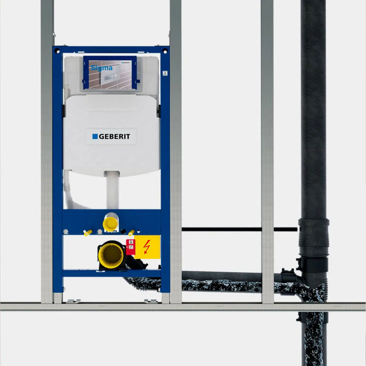 Geberit Sigma Duofix Toilet Frame For Wall Hung WC with 12cm Concealed Cistern