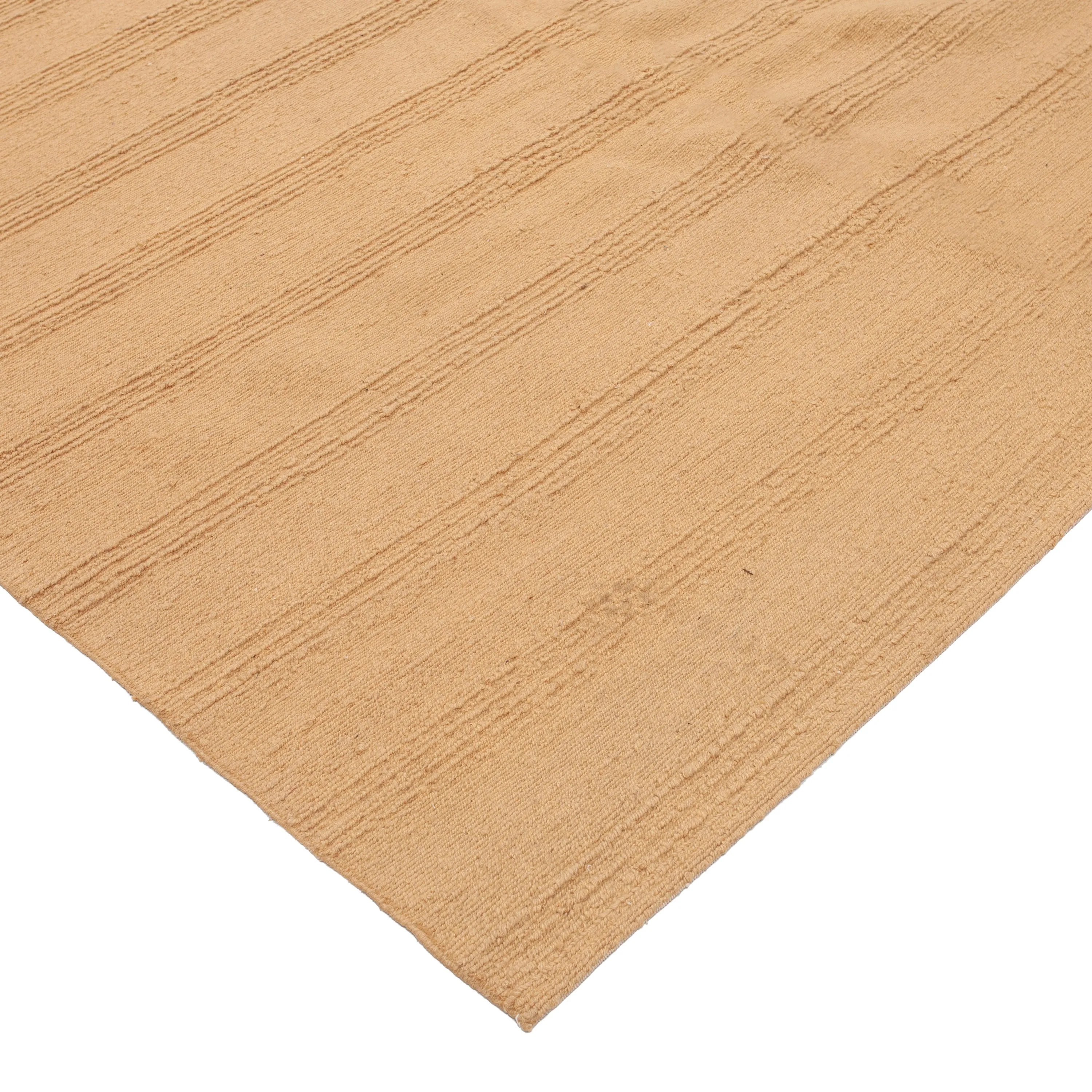 Gold Contemporary Tibetan Wool Silk Blend Rug - 11'10" x 12'