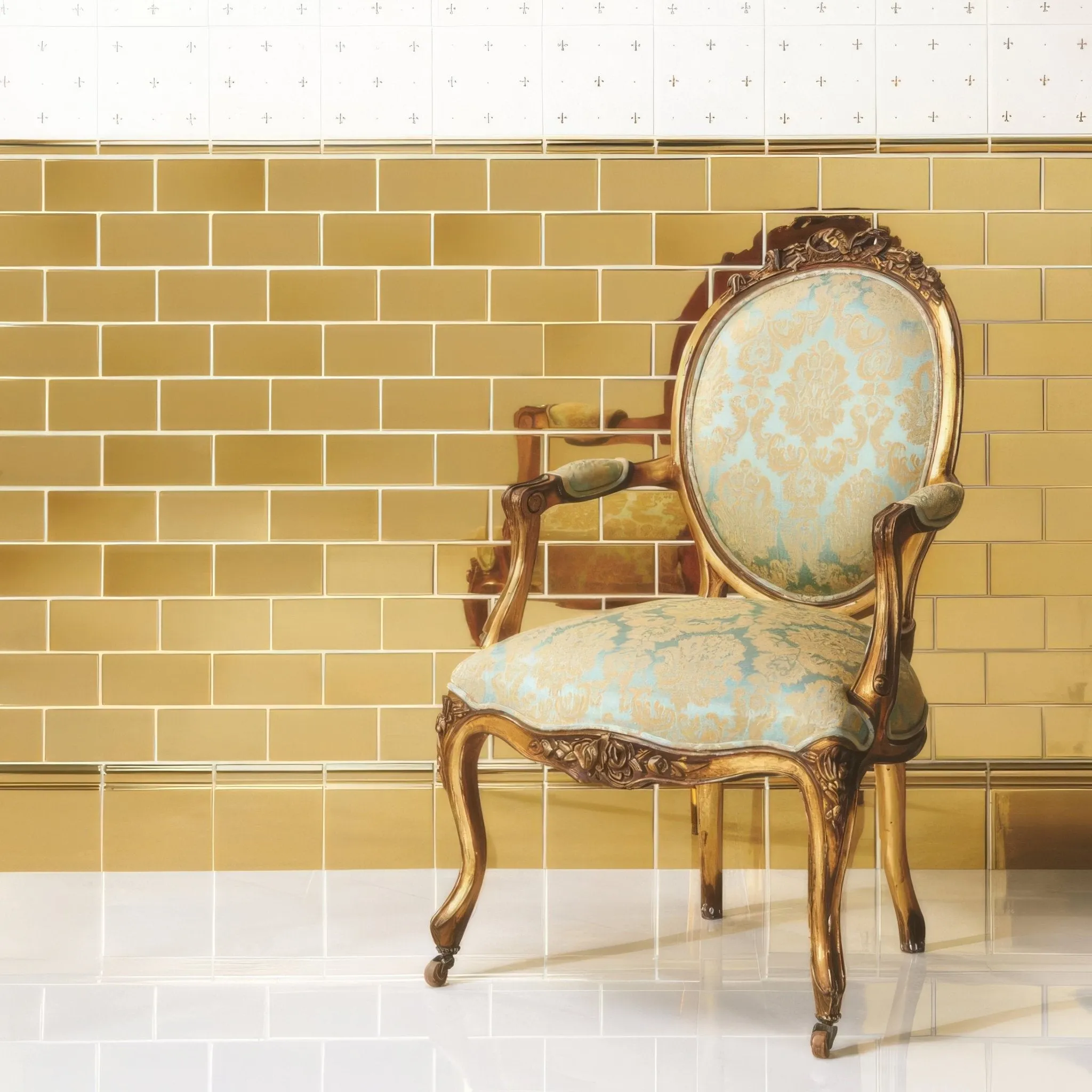 Gold (Metallic) Half Tile