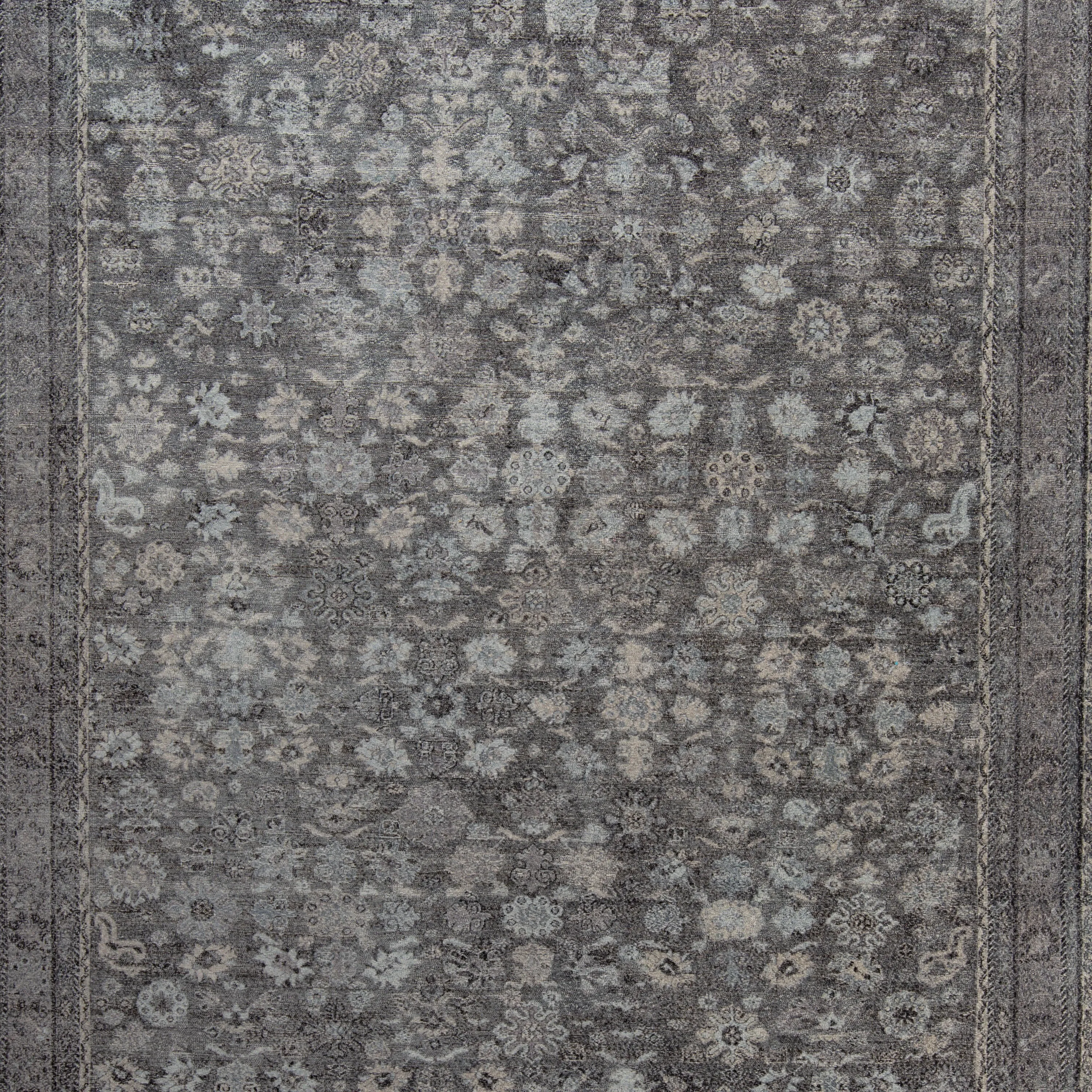 Grey Sabideh Traditional Wool Rug - 9' x 12'