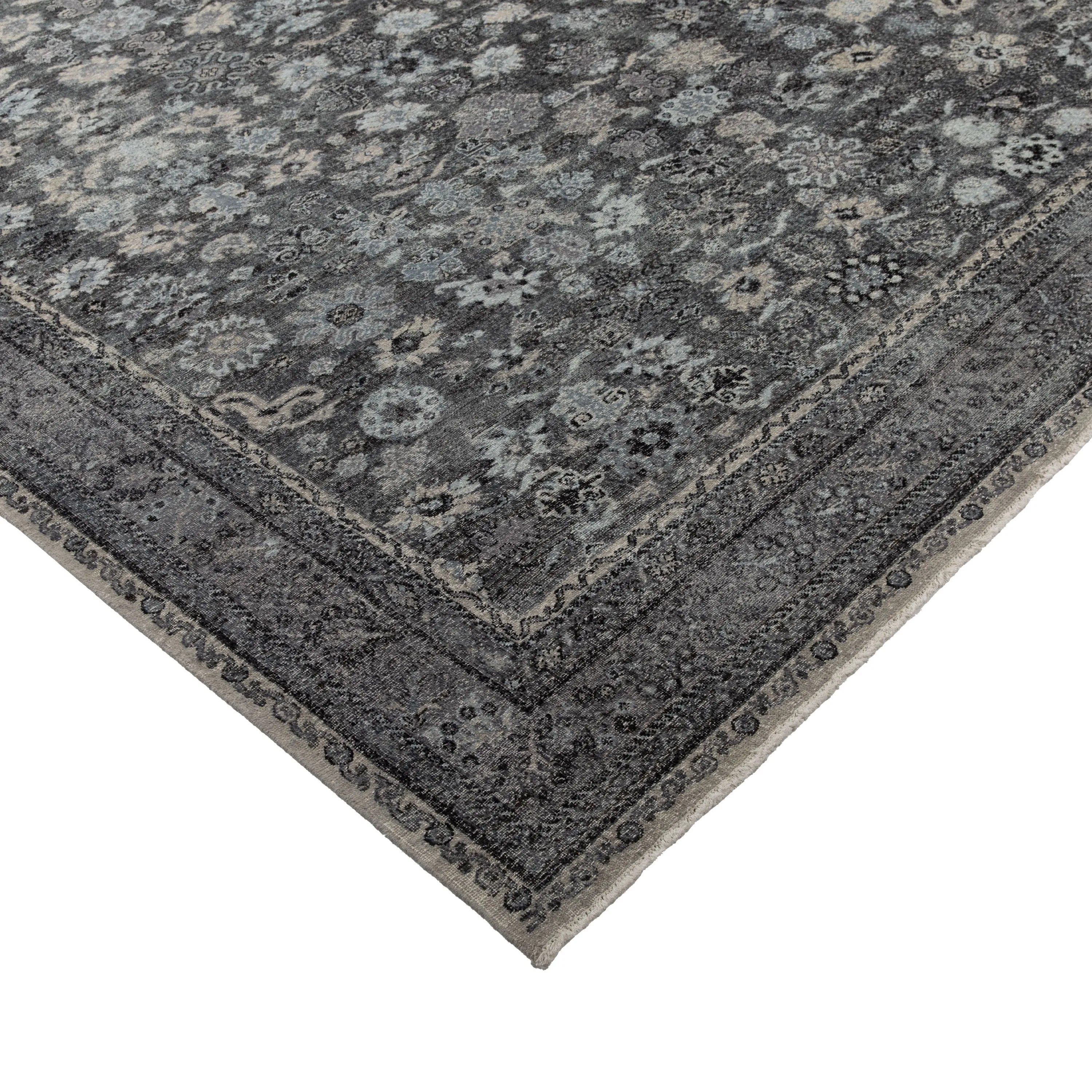 Grey Sabideh Traditional Wool Rug - 9' x 12'
