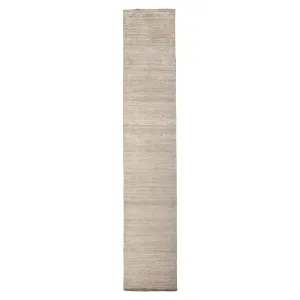 Grey Solid Art Silk Runner - 3'3" x 17'6"
