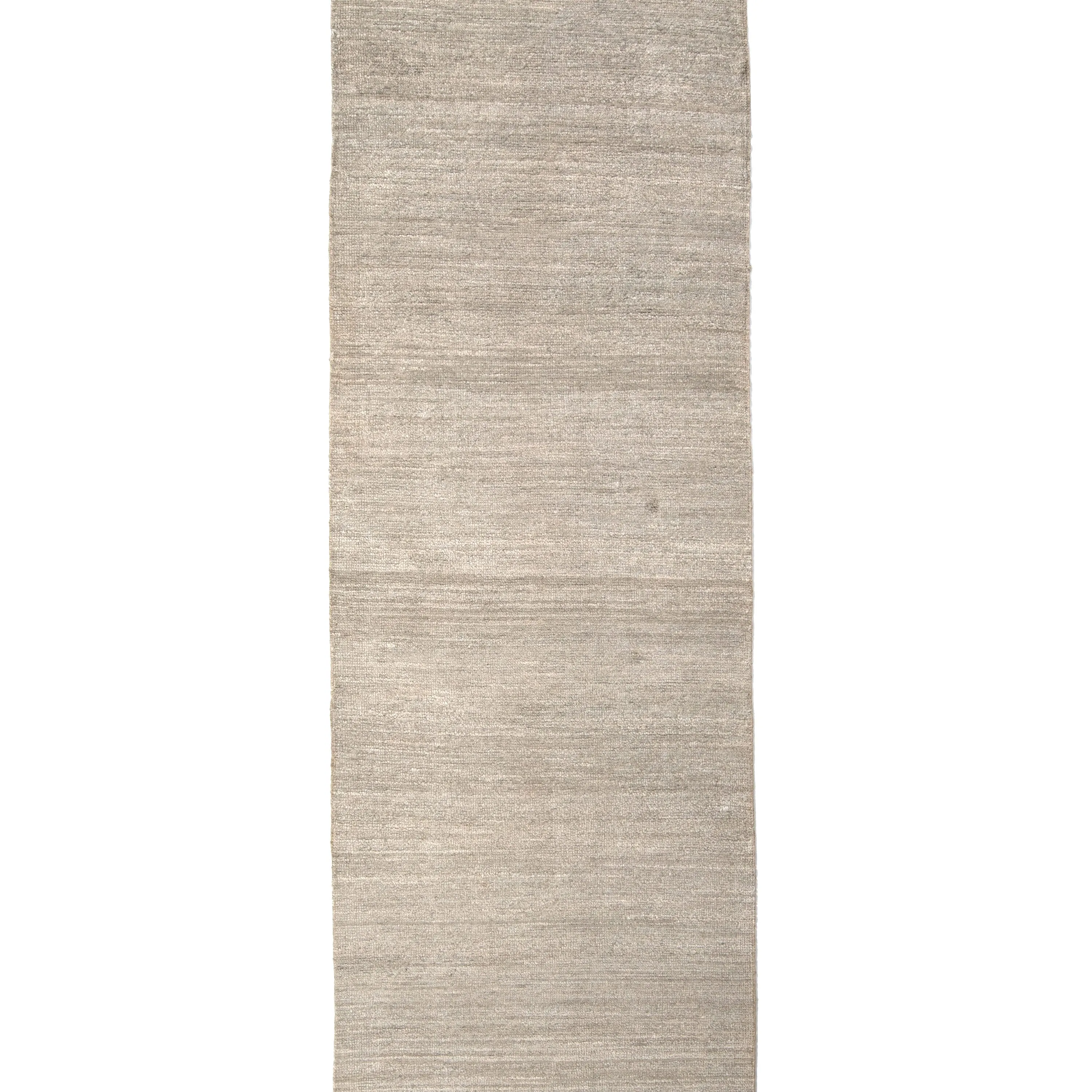 Grey Solid Art Silk Runner - 3'3" x 17'6"