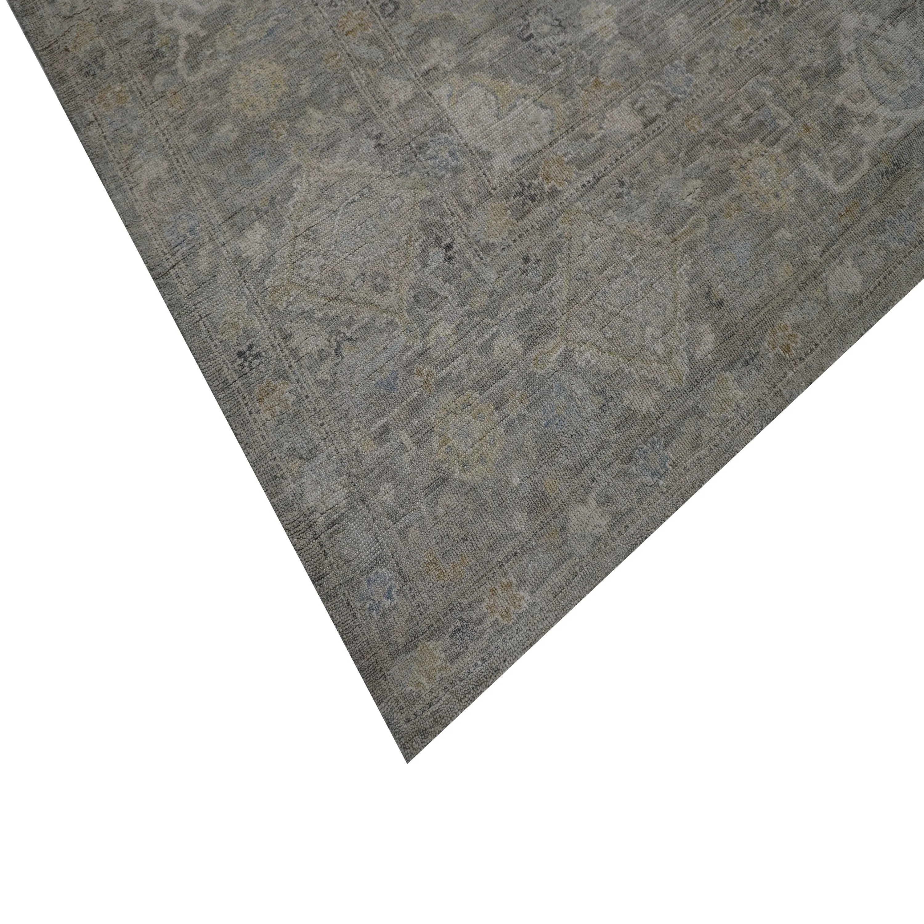 Grey Traditional Silk Rug