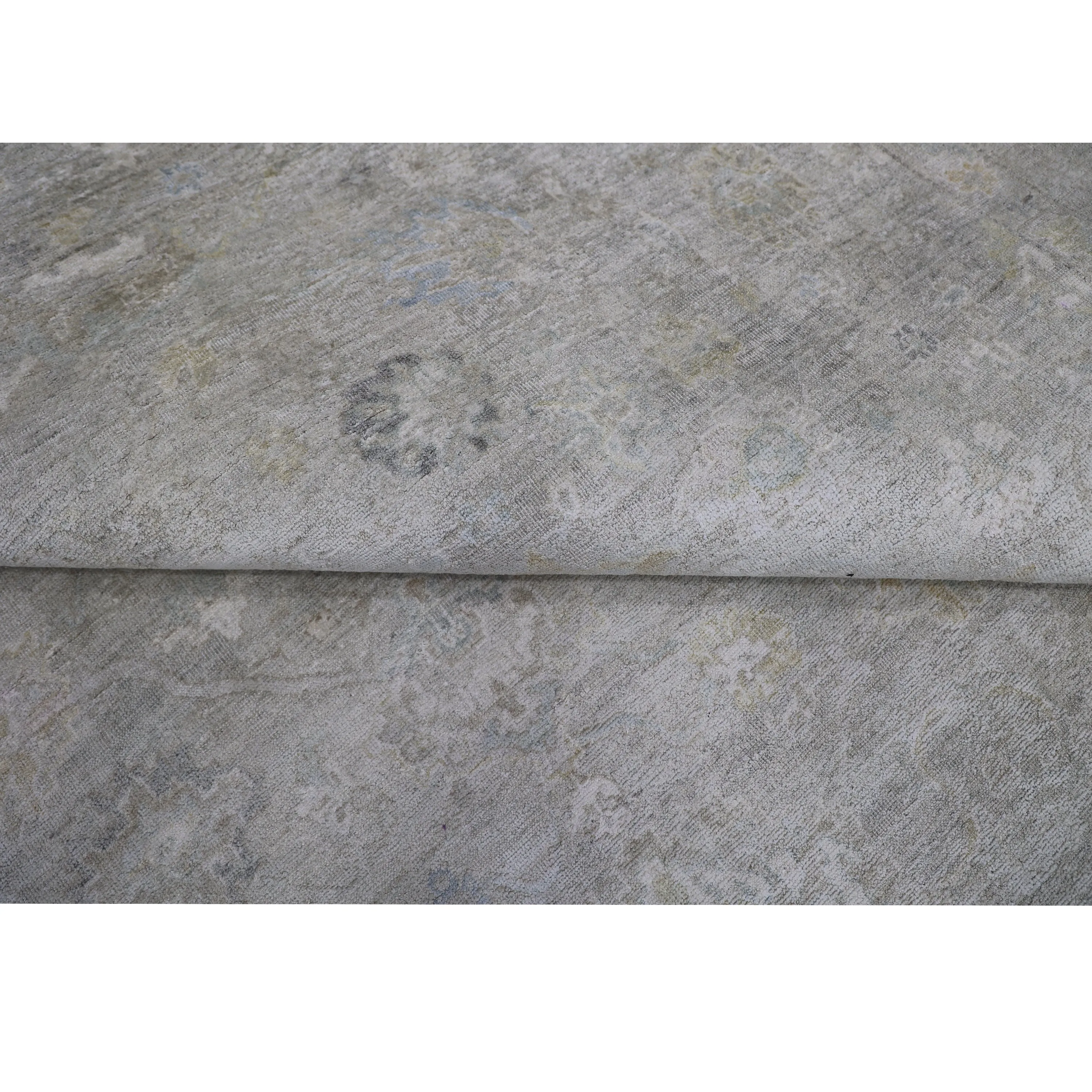 Grey Traditional Silk Rug