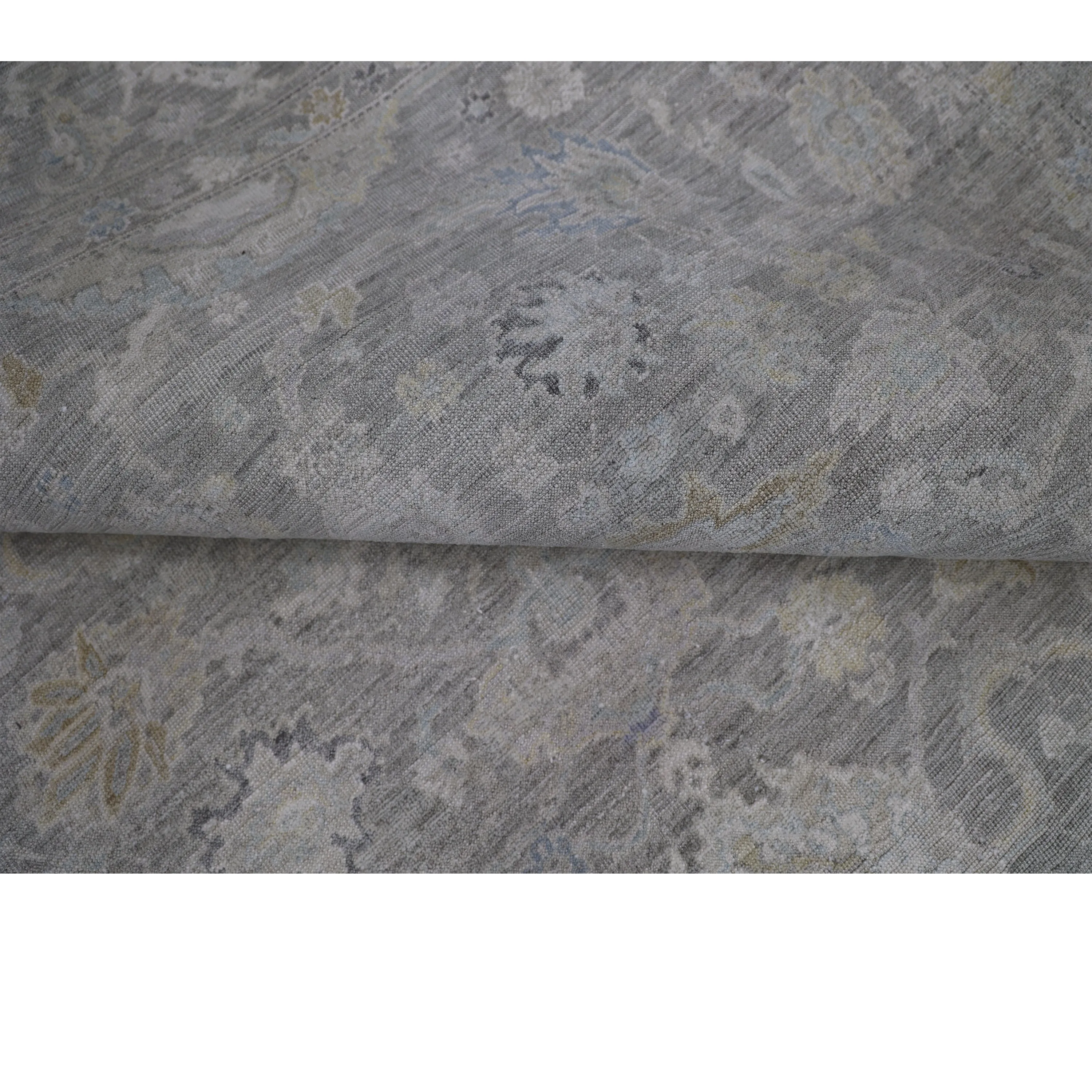 Grey Traditional Silk Rug