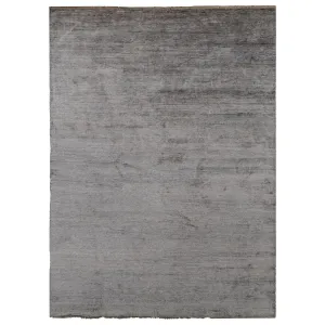 Grey Transitional Silk Rug - 8' x 10'
