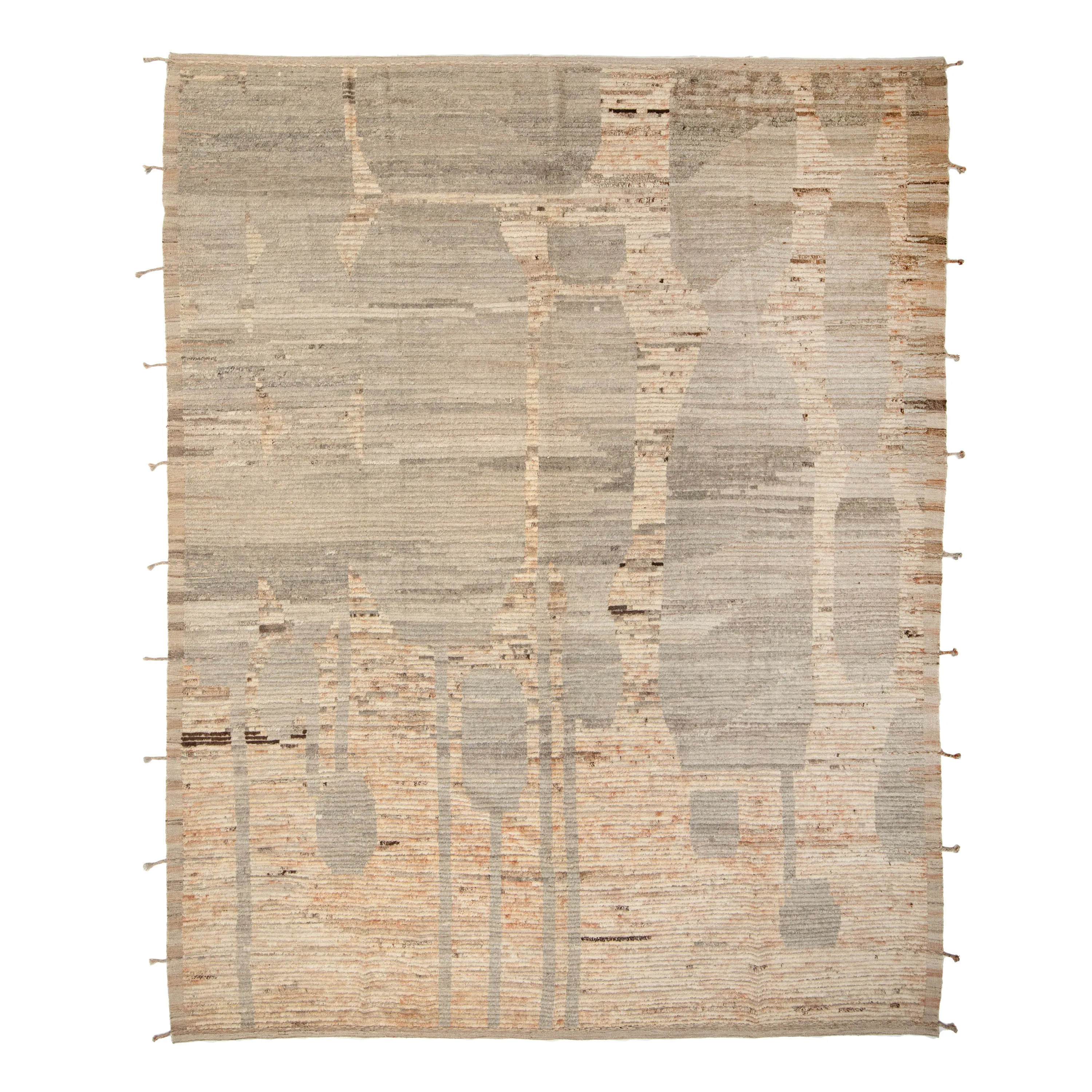 Grey Zameen Transitional Wool Rug - 10'3" x 12'2"