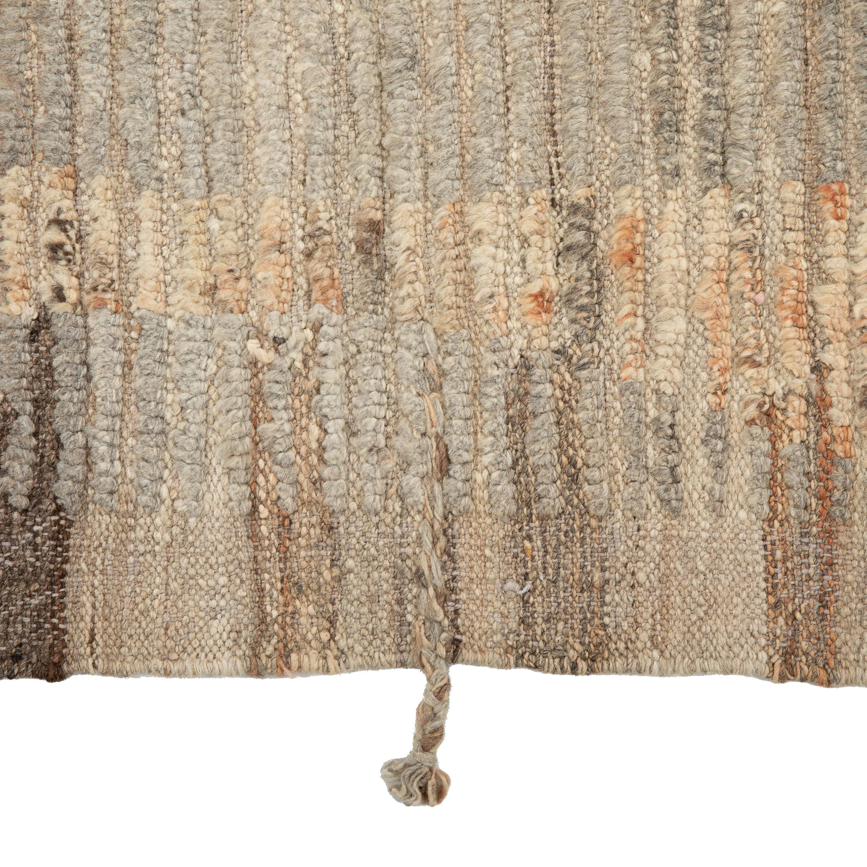 Grey Zameen Transitional Wool Rug - 10'3" x 12'2"