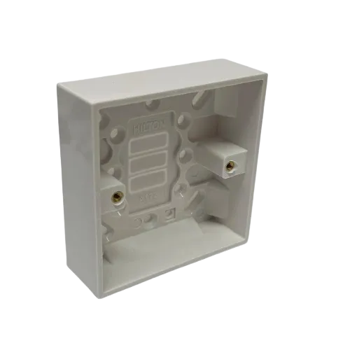 Hilton SQP125 25mm 1 Gang Pattress Box White