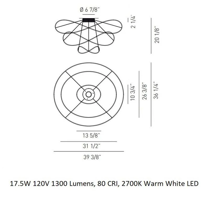 Hoops Semi Flush Mount
