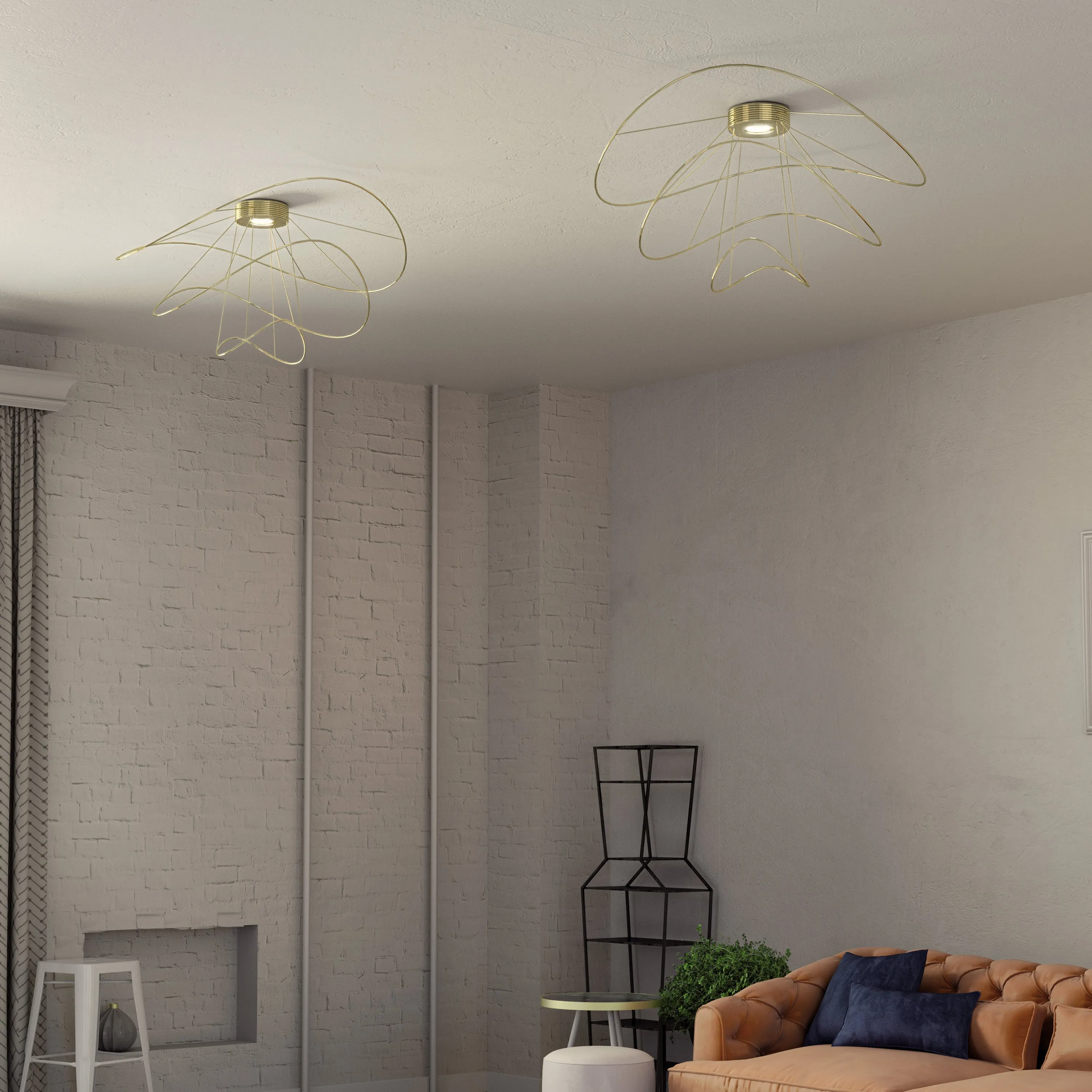 Hoops Semi Flush Mount