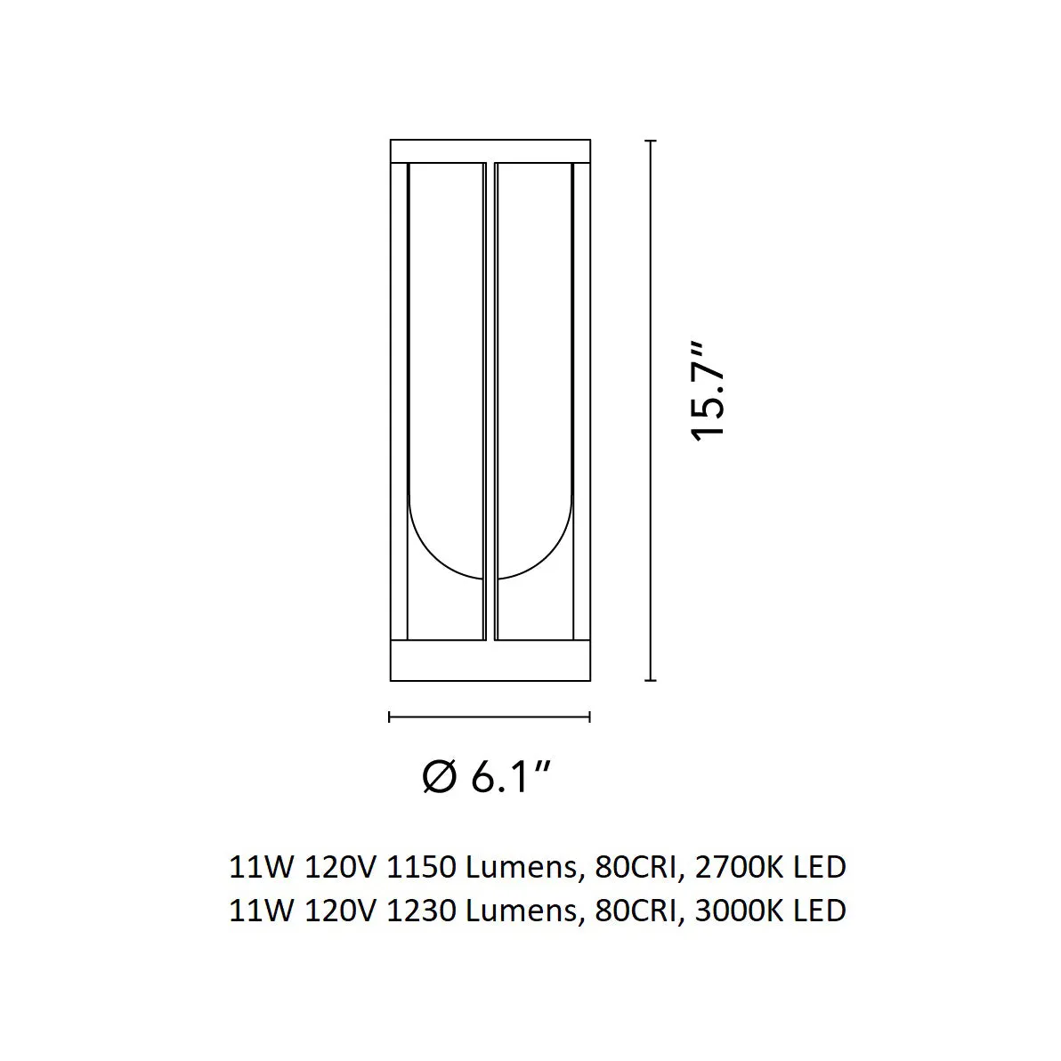 In Vitro Outdoor Bollard Light