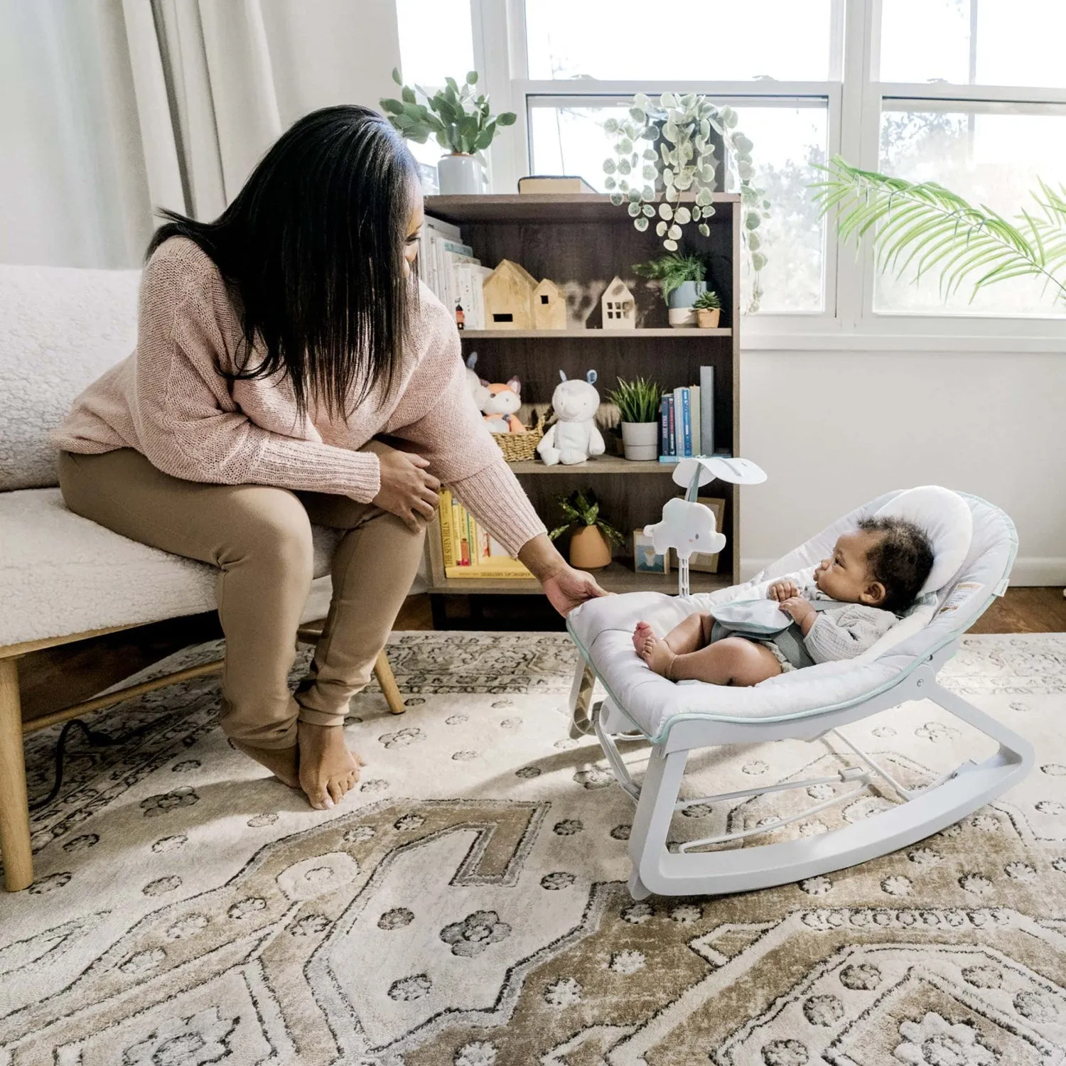 Ingenuity Grey Keep Cozy™ Grow With Me Rocking Seat - Weaver™ Baby Bouncer
