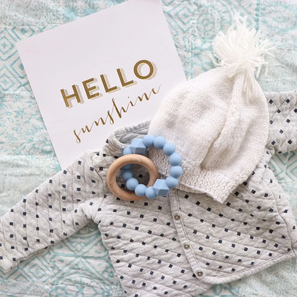 Jellystone Designs Moon Baby Teether - Blush