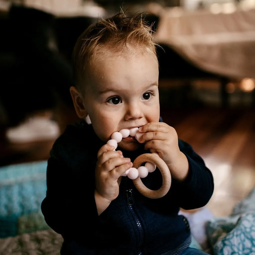 Jellystone Designs Moon Baby Teether - Blush