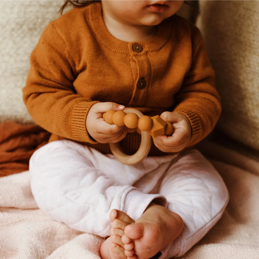Jellystone Designs Moon Baby Teether - Blush