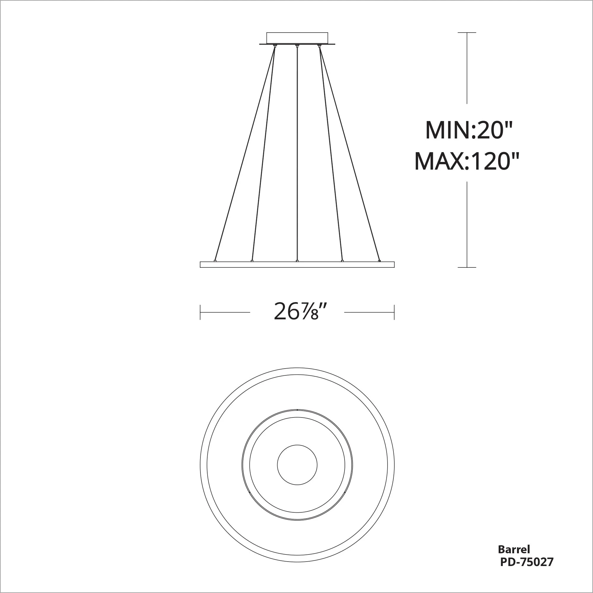 Jupiter 27" LED Chandelier