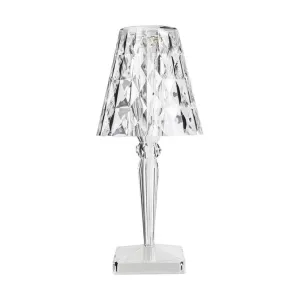 Kartell Big Battery Table Lamp Plug Version, Crystal
